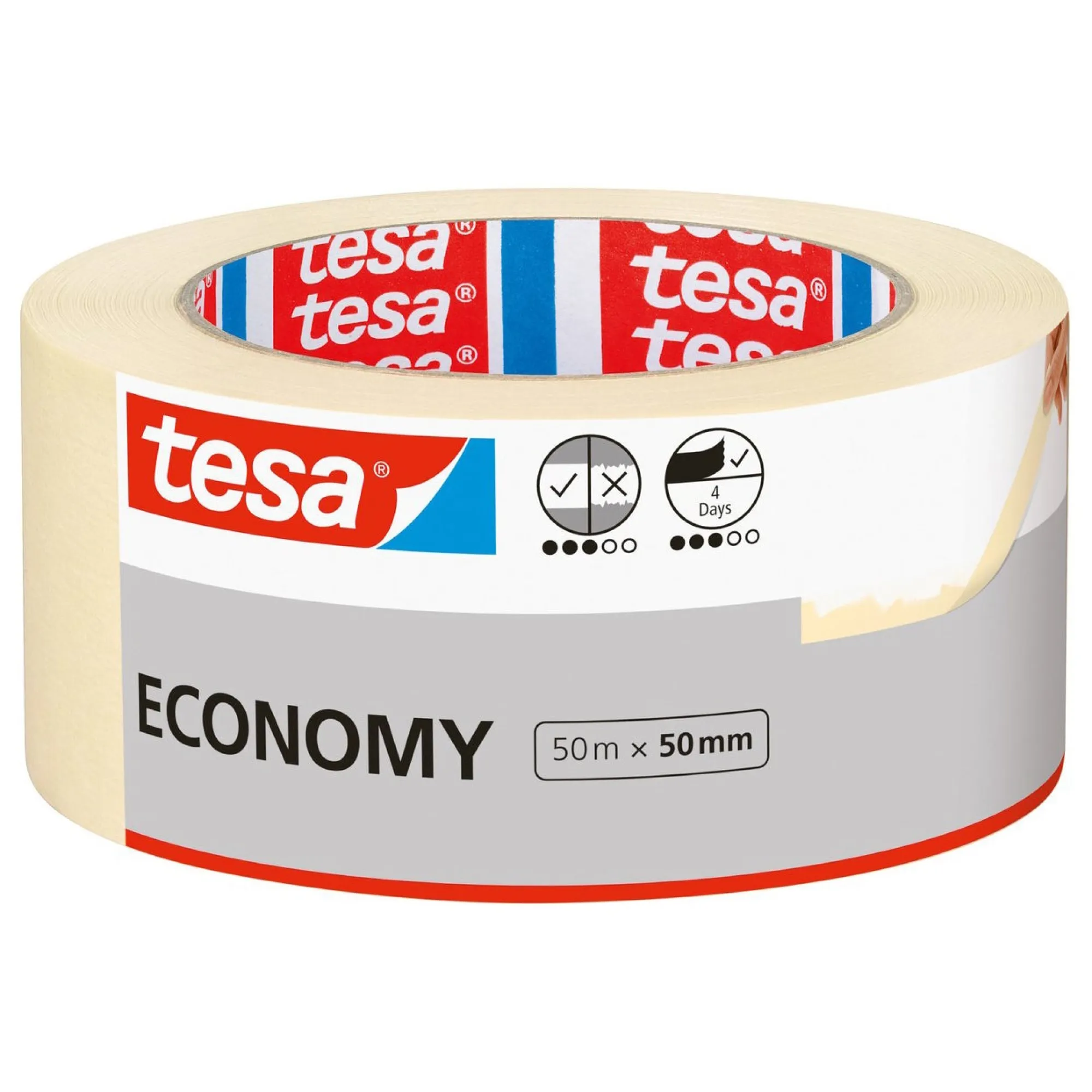 Tesa Verfspullen>Afplakband uni 50mmx50M