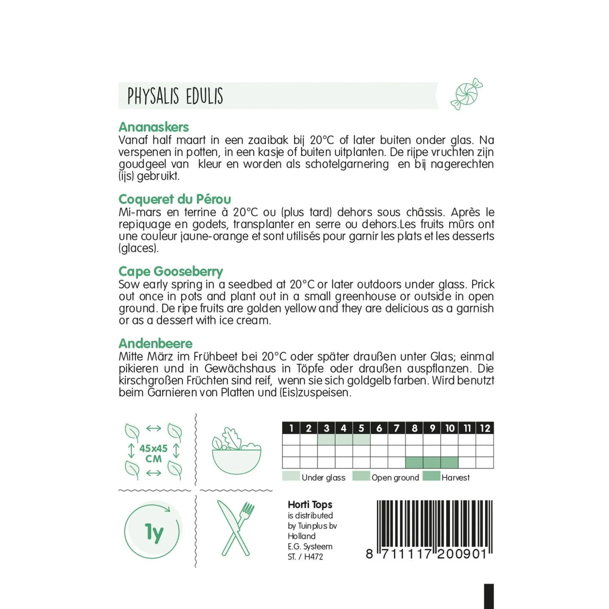 Horti Tops Moestuin>Ananaskers Peruviana