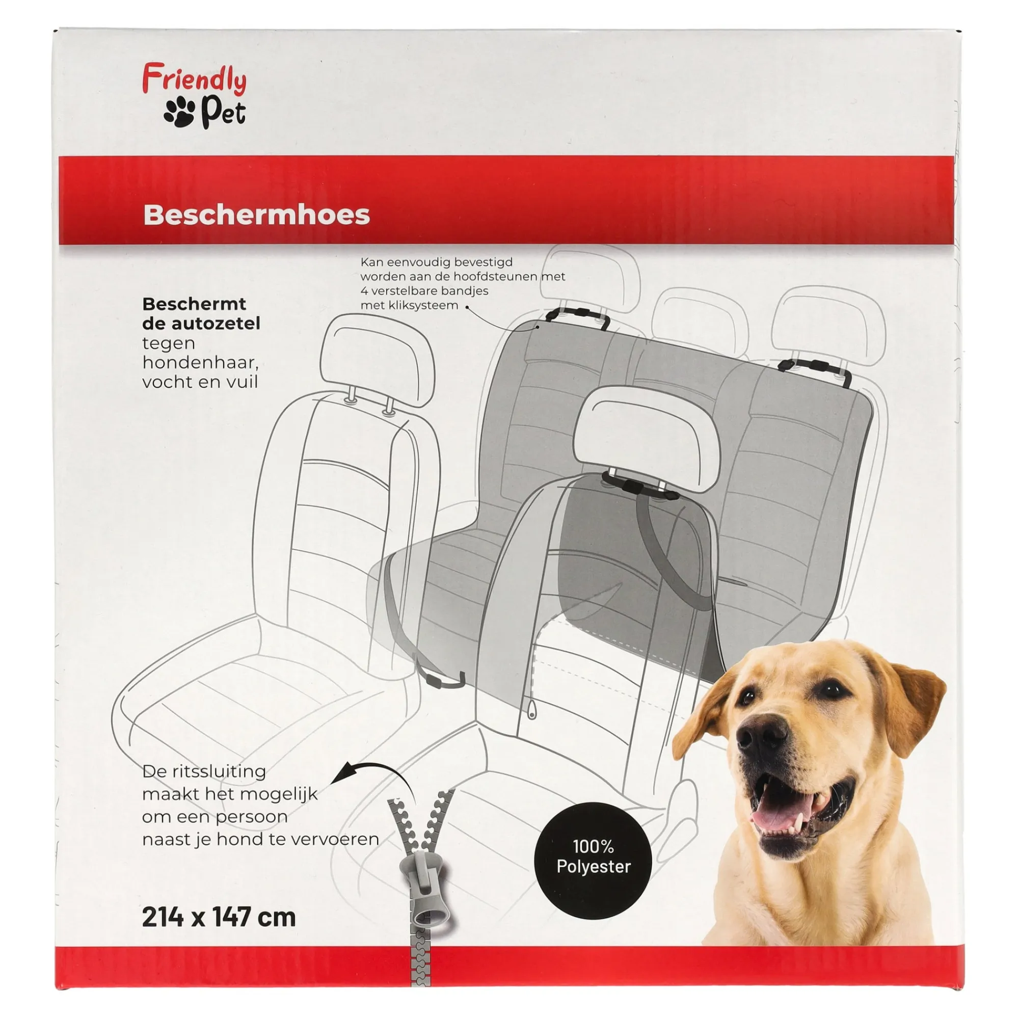 Friendly Pet Reizen Hond>Autodeken Coda zwart 214x147cm