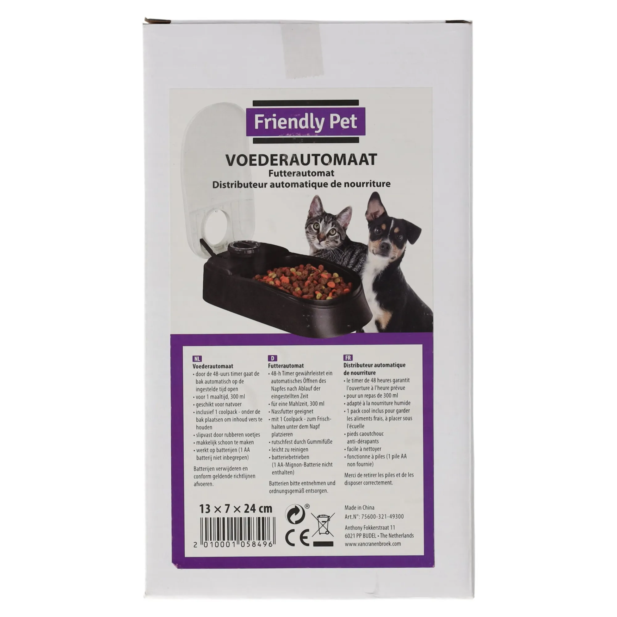 Friendly Pet Drink- En Voerbak Hond>Automatische voerbak 300ml