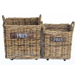 Van der Leeden Woondecoratie>Bak rotan met wielen 50 x 50 cm