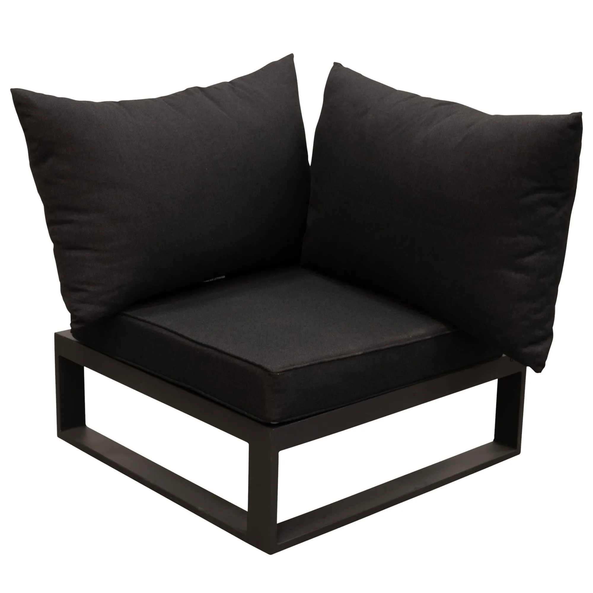 Bois le Duc Loungesets>Bank hoek Frullo antraciet met kussens