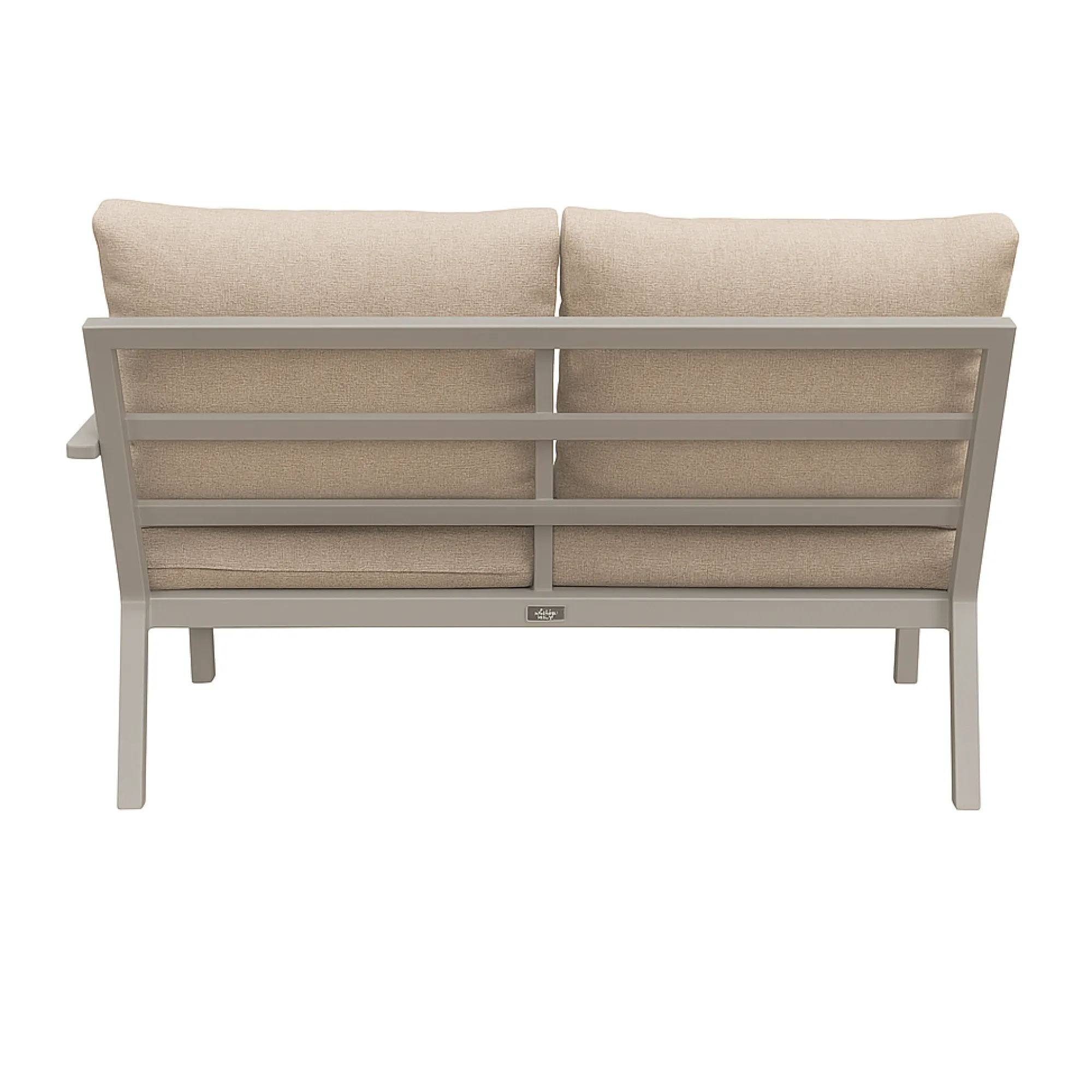 Bois le Duc Loungesets>Bank 2-zit links Brozzi milky grey met kussens