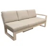 Bois le Duc Loungesets>Bank 3-zit links Malviza latte met kussens