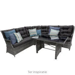 Bois le Duc Loungesets>Bank 2-zit links Sicura Willow Grey