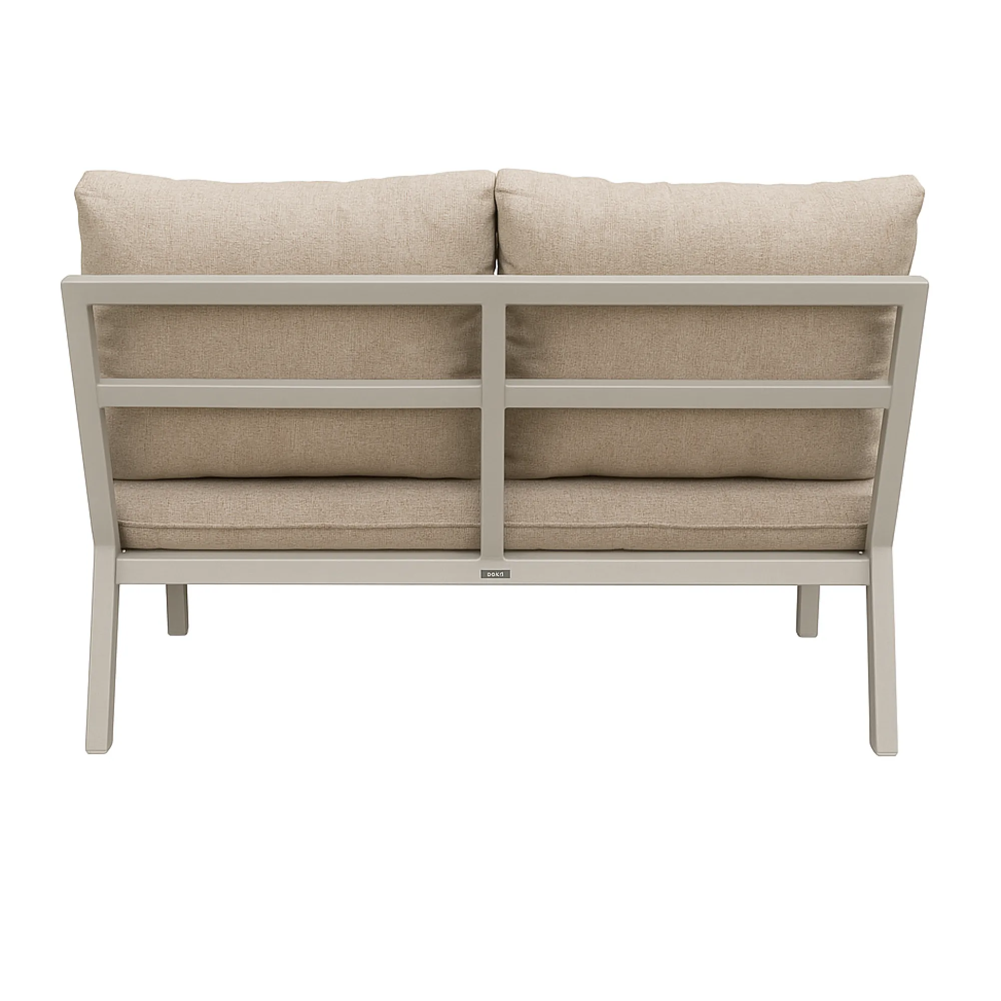 Bois le Duc Loungesets>Bank 2-zit rechts Brozzi milky grey met kussens