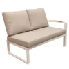 Bois le Duc Loungesets>Bank 2-zit rechts Foxton wit met kussens