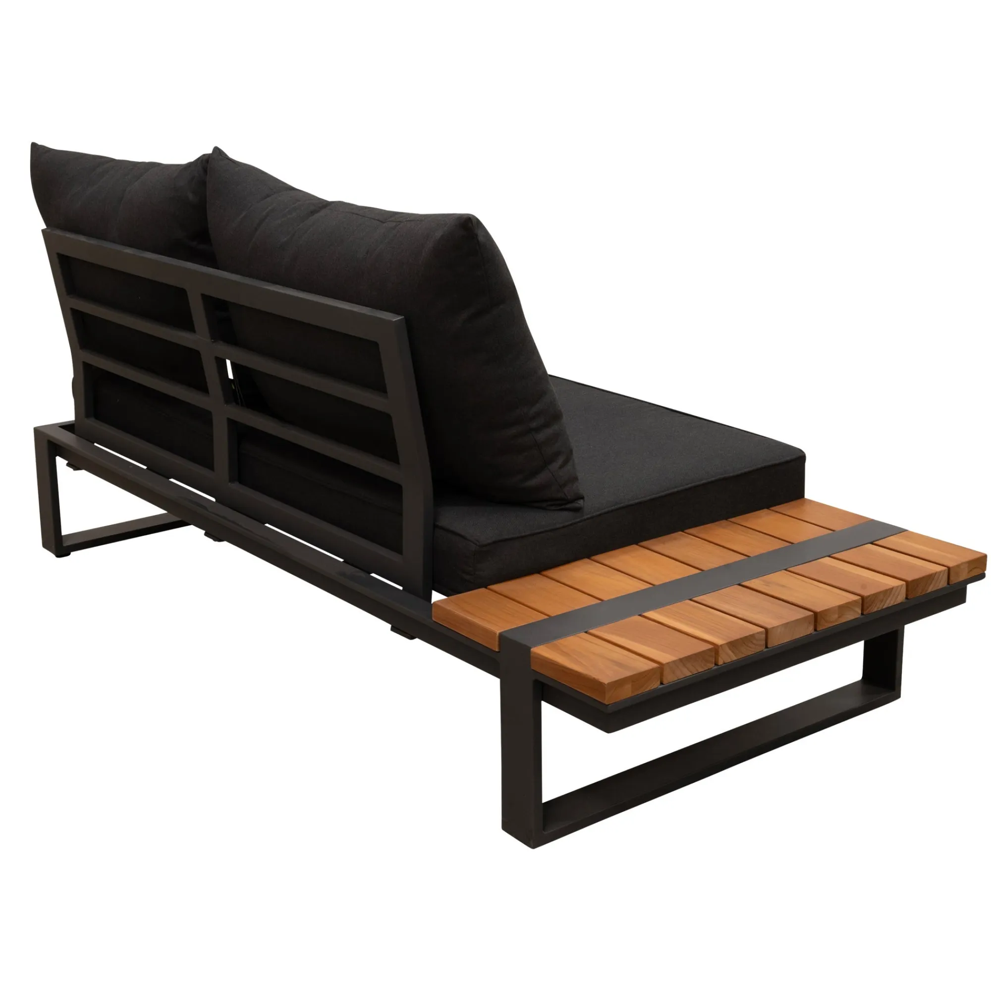 Bois le Duc Loungesets>Bank 2-zits rechts Frullo antraciet met kussens
