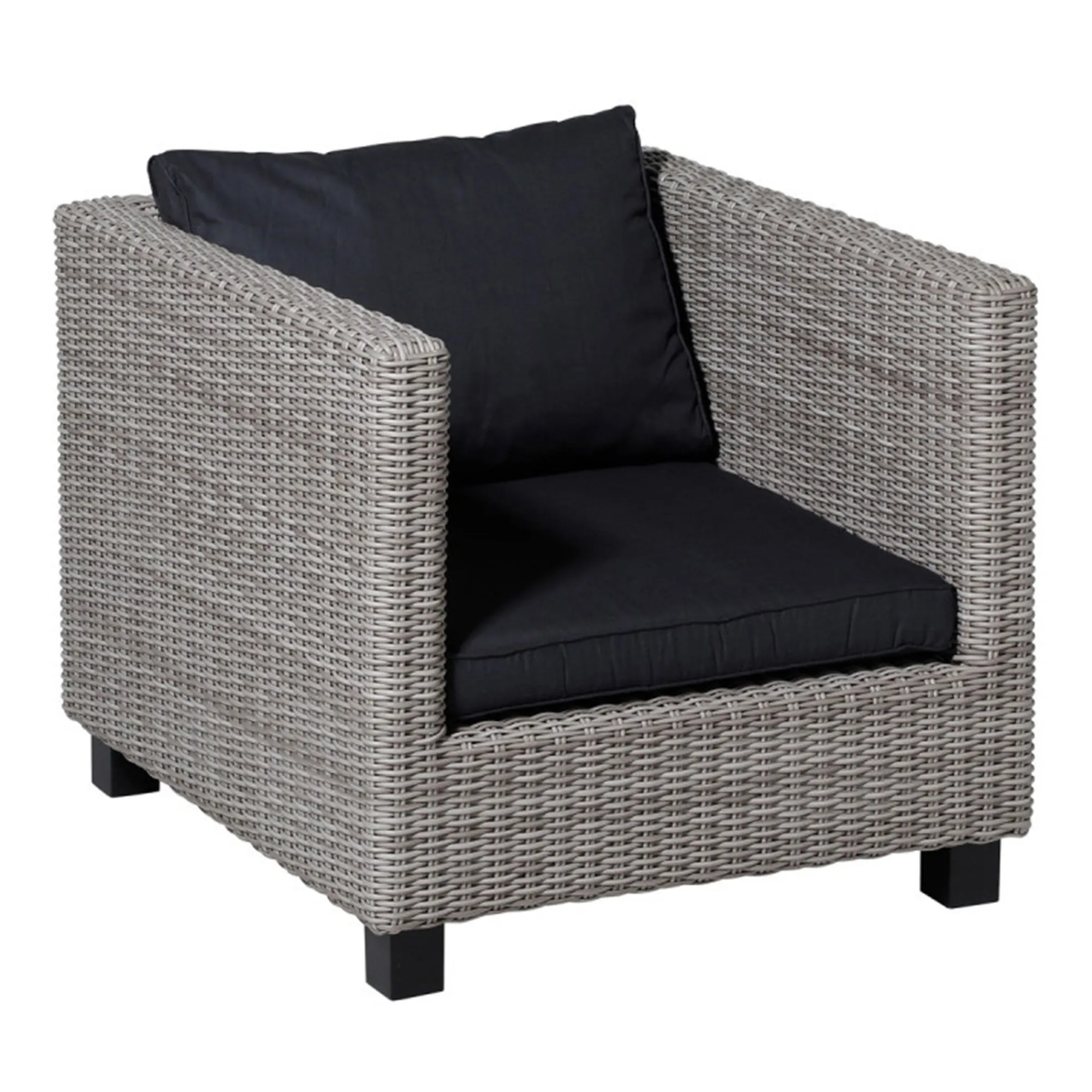 Madison Tuinkussens>Basic black A052 lounge soft 73x40 rug