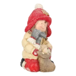 O'malley Kerstdecoratie>Beeld kind hond 40cm