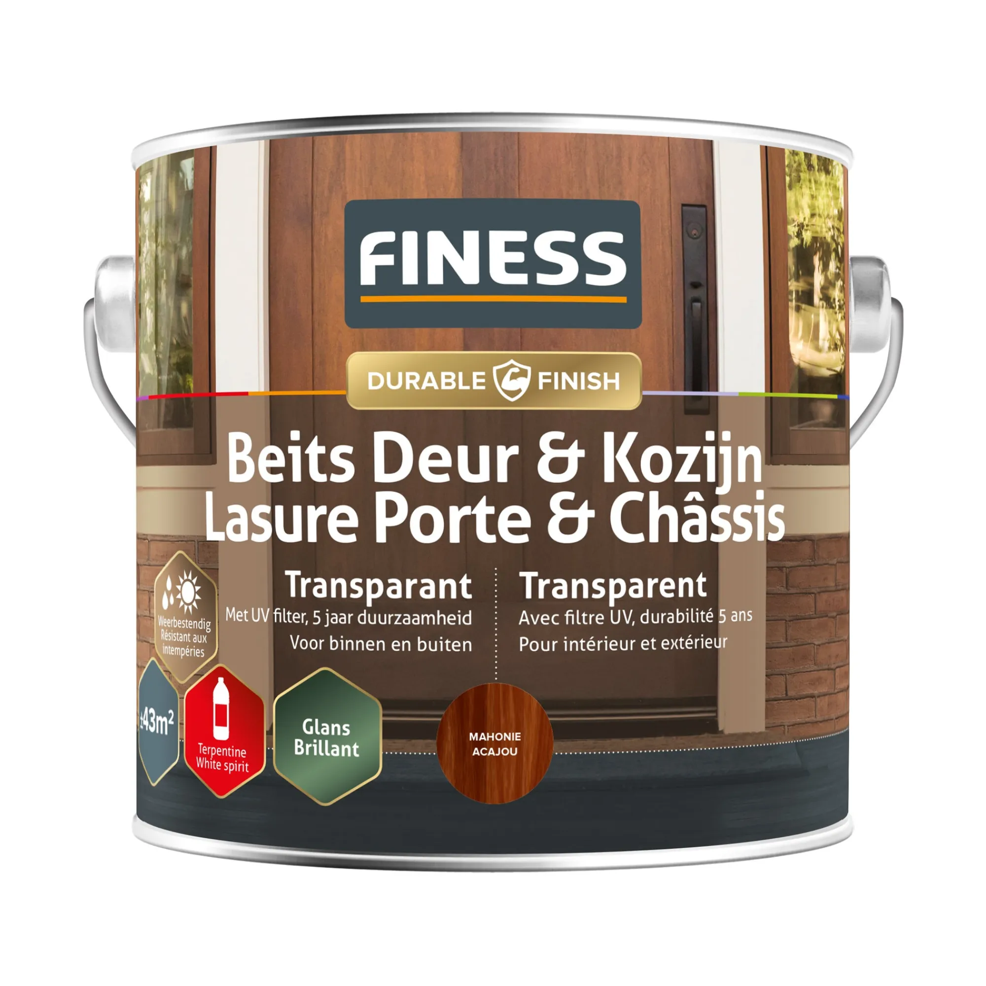 Finess Beits En Vernis>Beits UV TR mahonie 2554 2.5L
