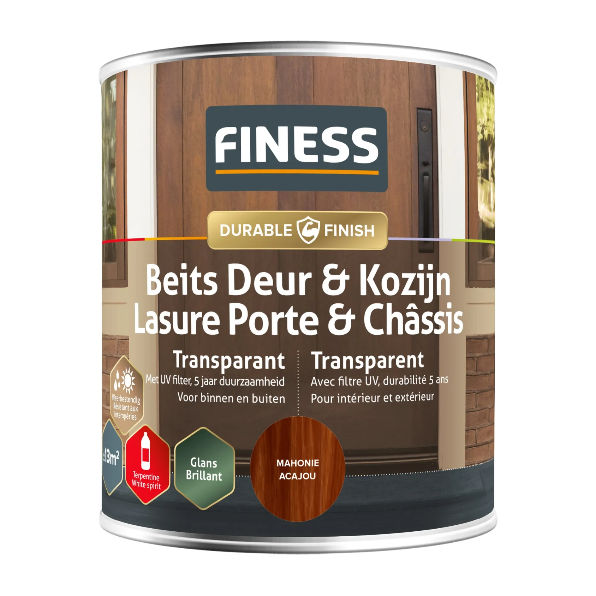 Finess Beits En Vernis>Beits UV TR mahonie 2554 750ml