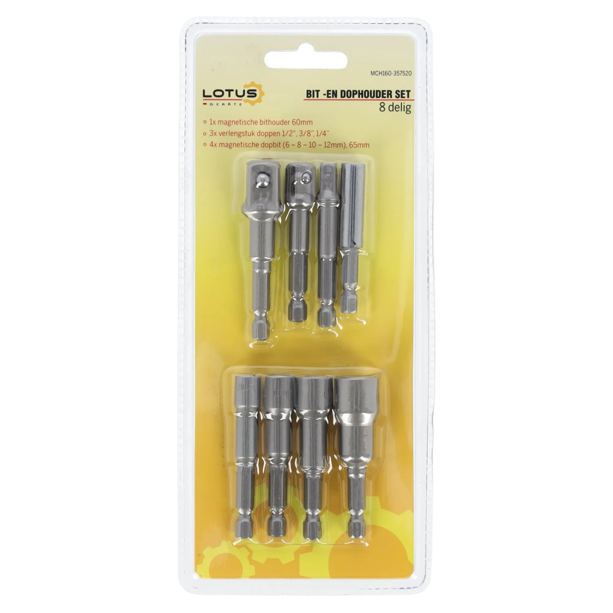 Lotus Toebehoren Elektrisch Gereedschap>Bit -en dophouder set 8-delig magnetisch