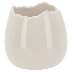 Van Cranenbroek Pasen|Vazen En Potten>Bloempot ei wit 12x12cm