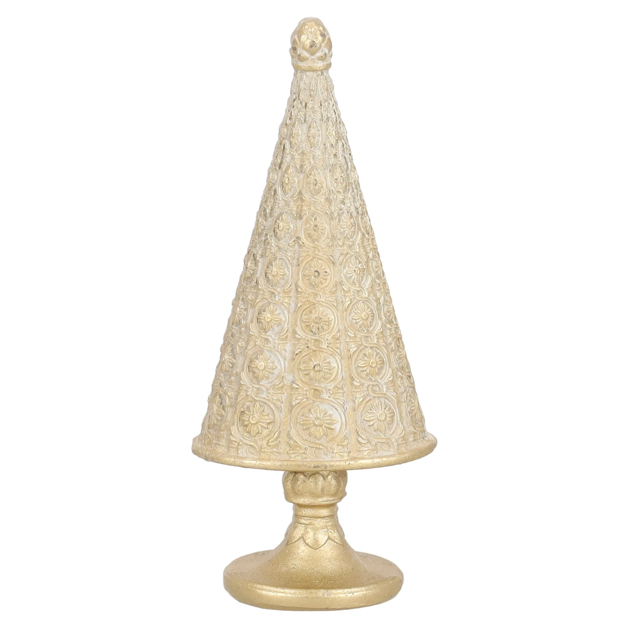 O'malley Kerstdecoratie>Boom goud glad 12 cm