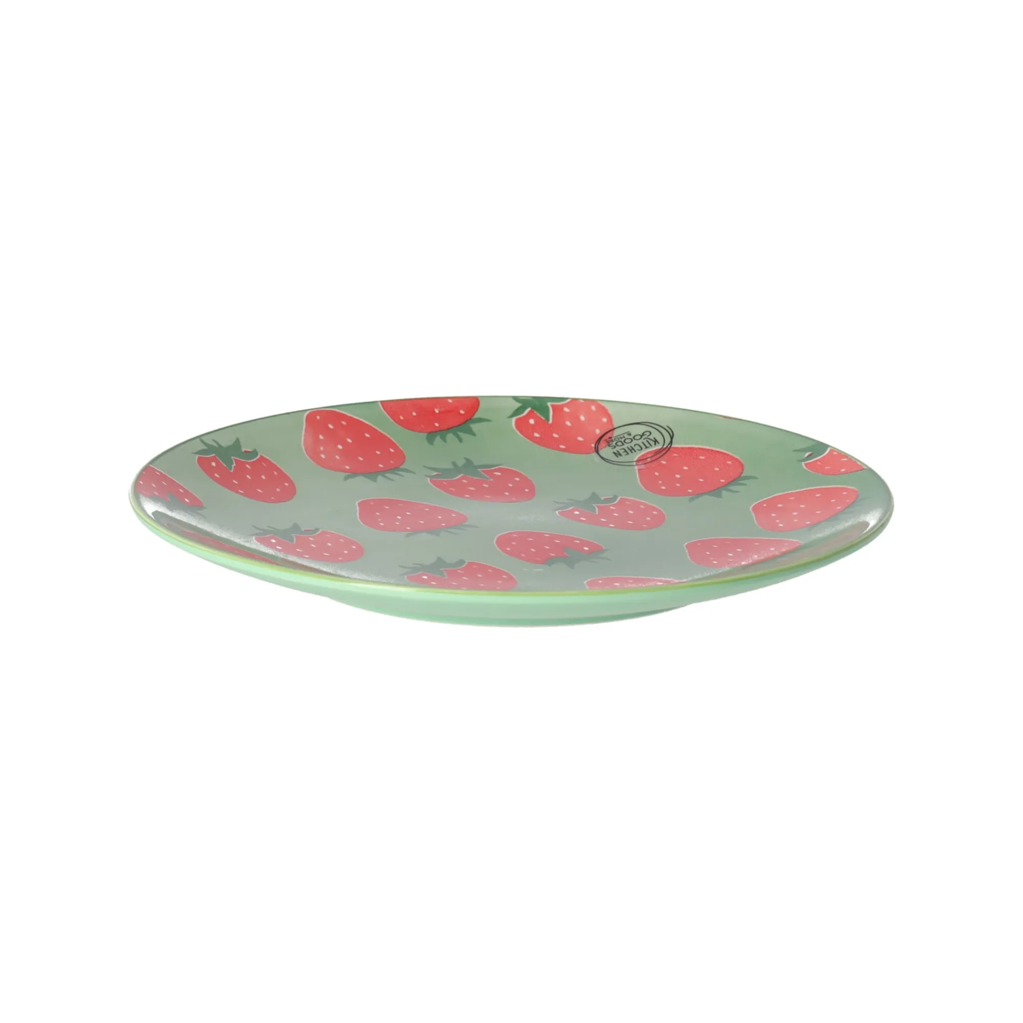 Decoris Koken & Tafelen>Bord aardbei 21 cm 2 assorti
