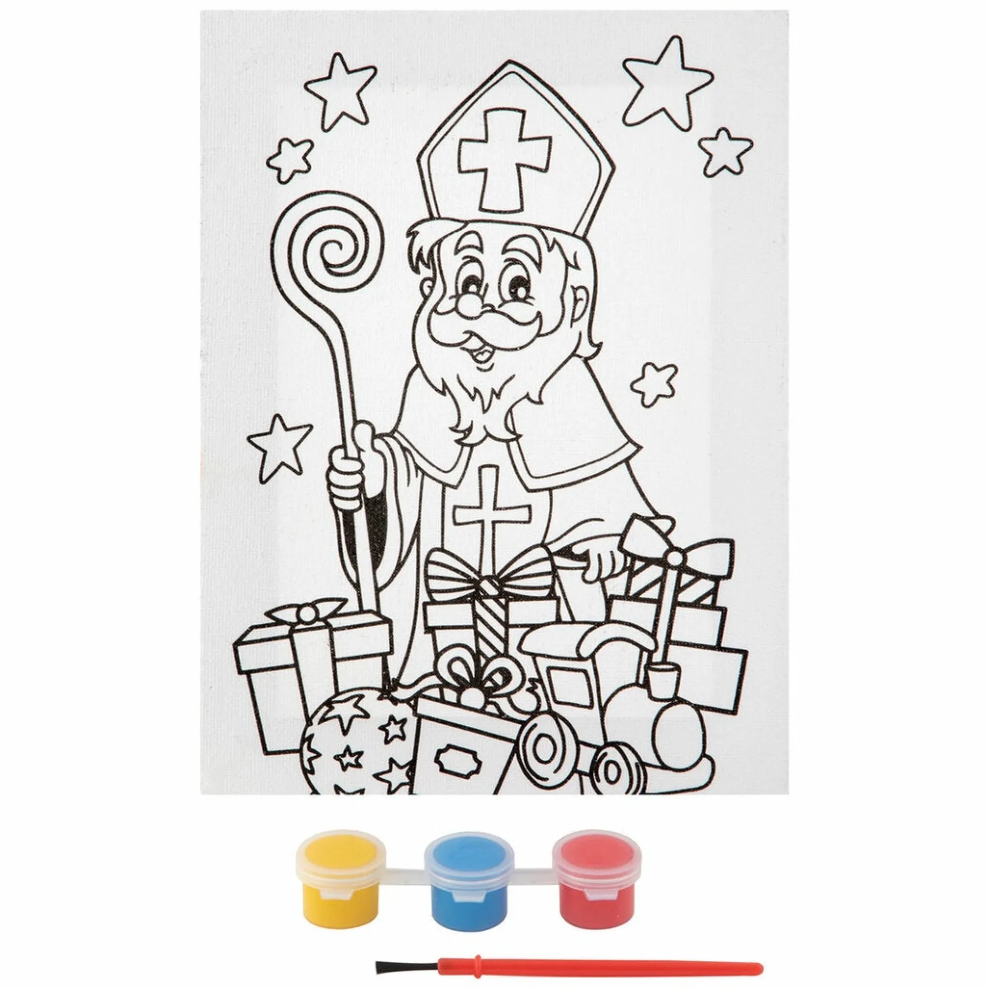 Creative Craft Group Kerstdecoratie>Canvas 20 x 15 cm Sint