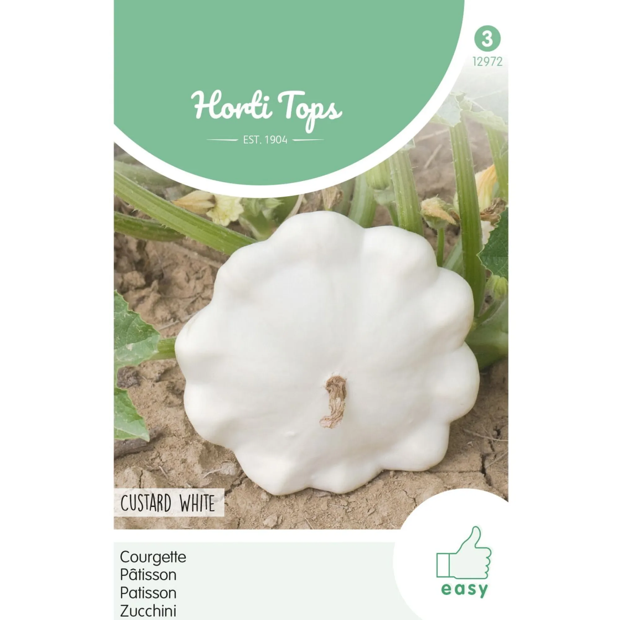 Horti Tops Moestuin>Courgette Custard White