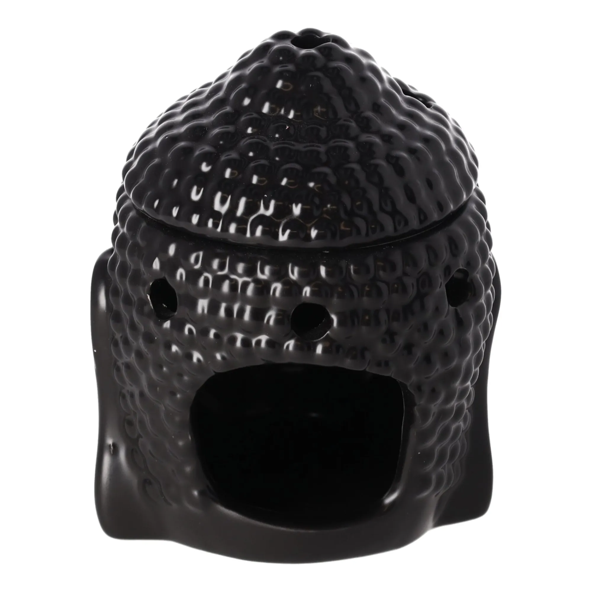 Scentmoods Kaarsen>Creascents brander buddha zwart 14 cm