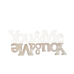 O'malley Woondecoratie>Deco hout You&Me 22 cm assorti