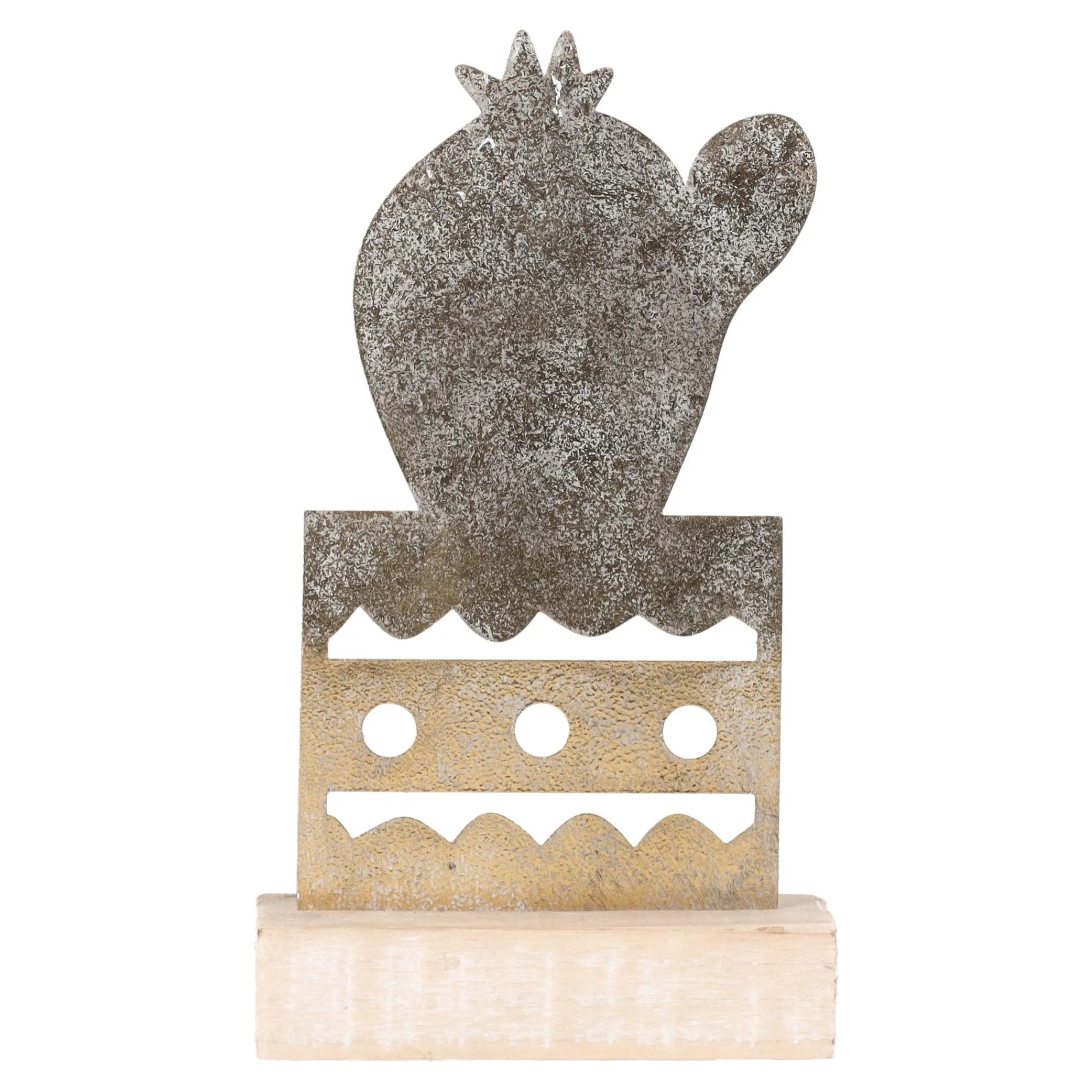 O'malley Woondecoratie>Deco metaal 12 x 21 cm gold wash