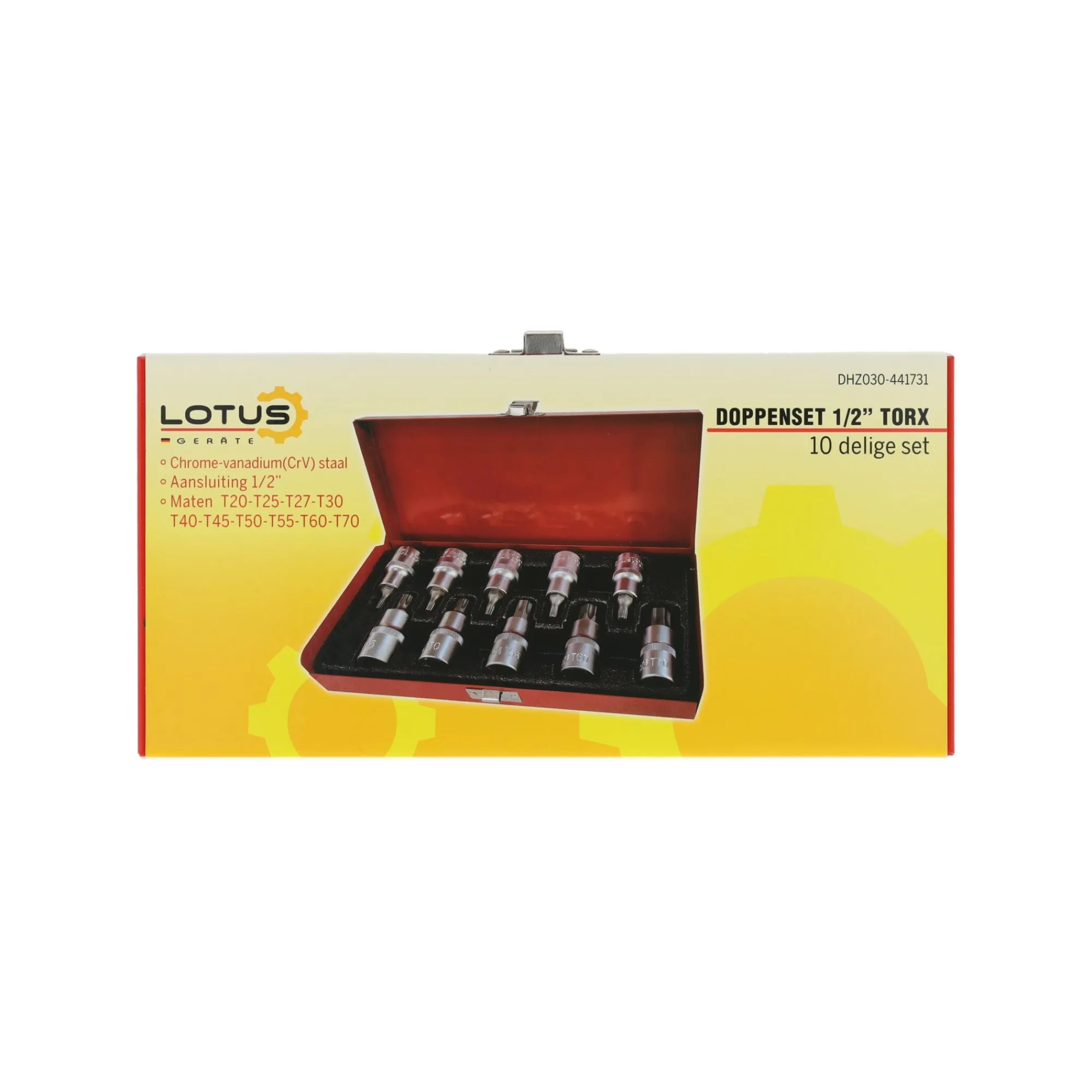 Lotus Handgereedschap>Doppenset 1/2 torx T20-T70 10-delig