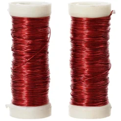 Decoris Woondecoratie>Draad metaal 3mm 6m rood 2st
