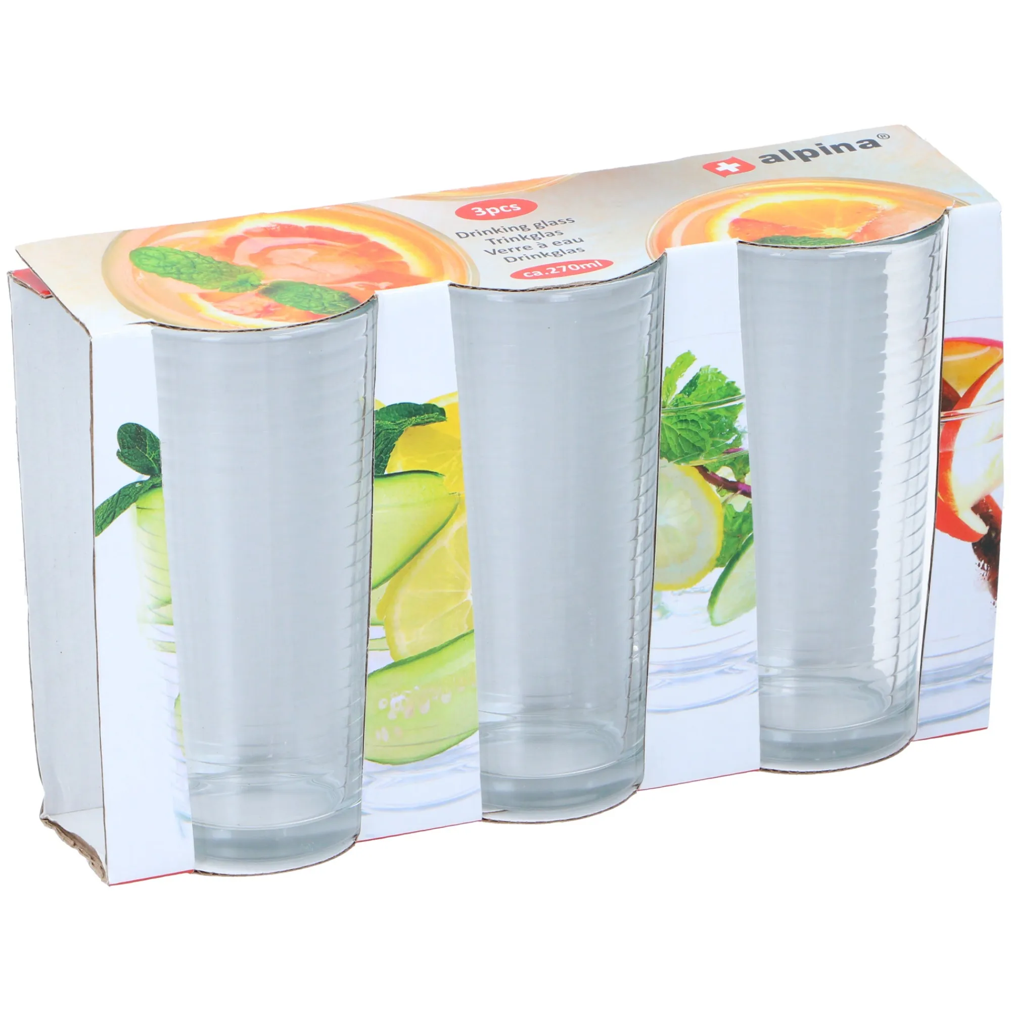 Alpina Koken & Tafelen>Drinkglazen 270 ml 3st.