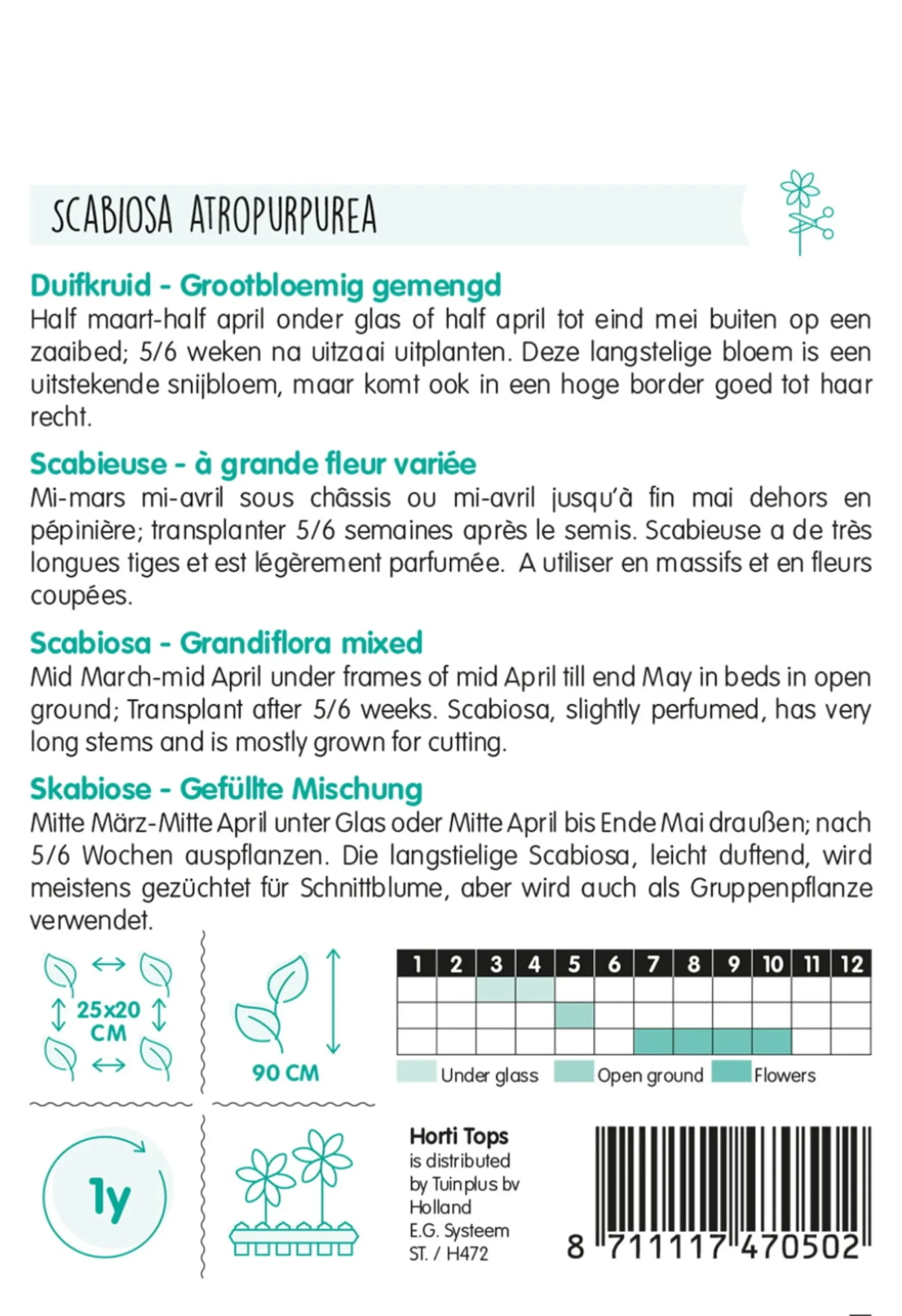 Horti Tops Moestuin>Duifkruid mix