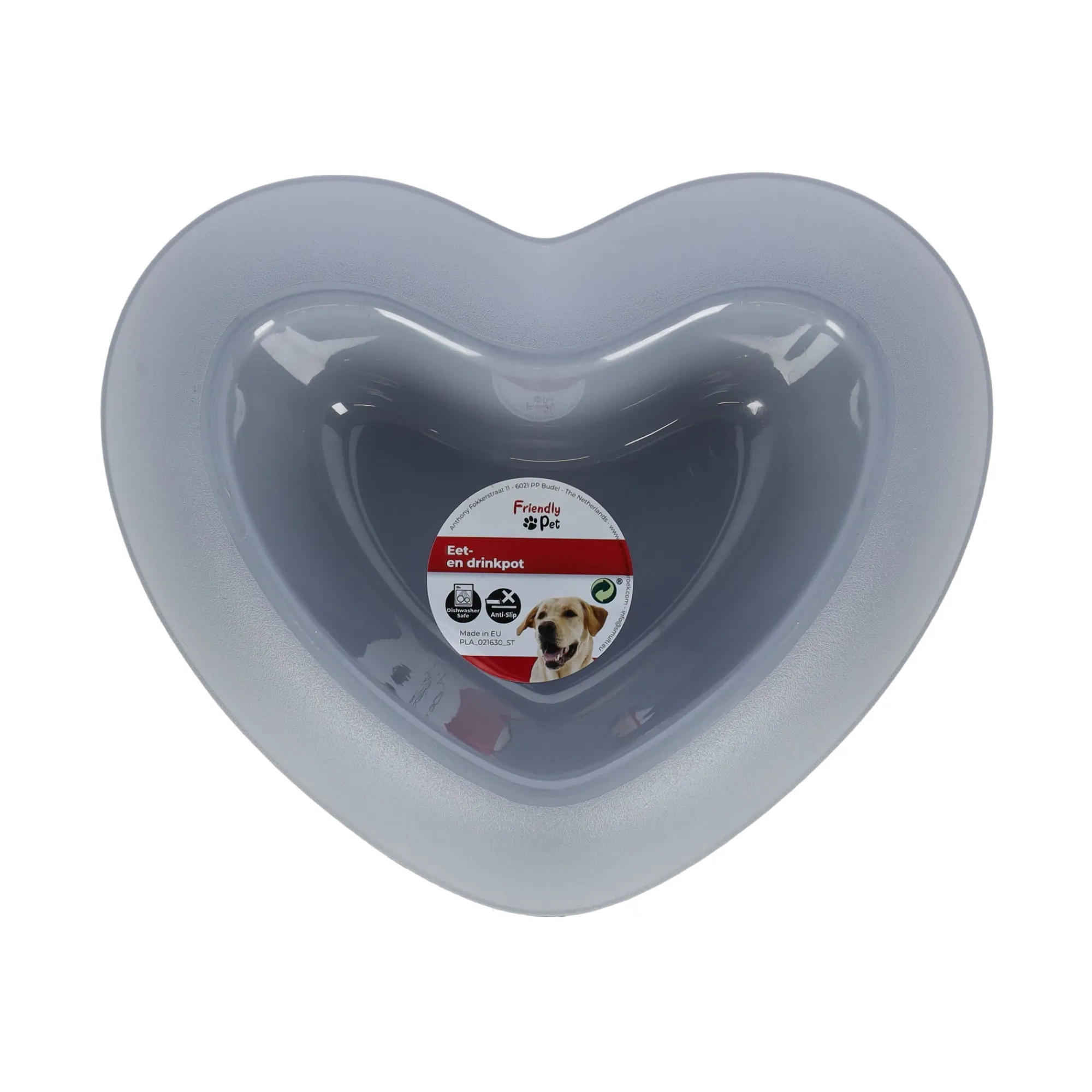 Friendly Pet Voerbak Kat|Drink- En Voerbak Hond>Eet en drinkpot hart blauw 400 ml