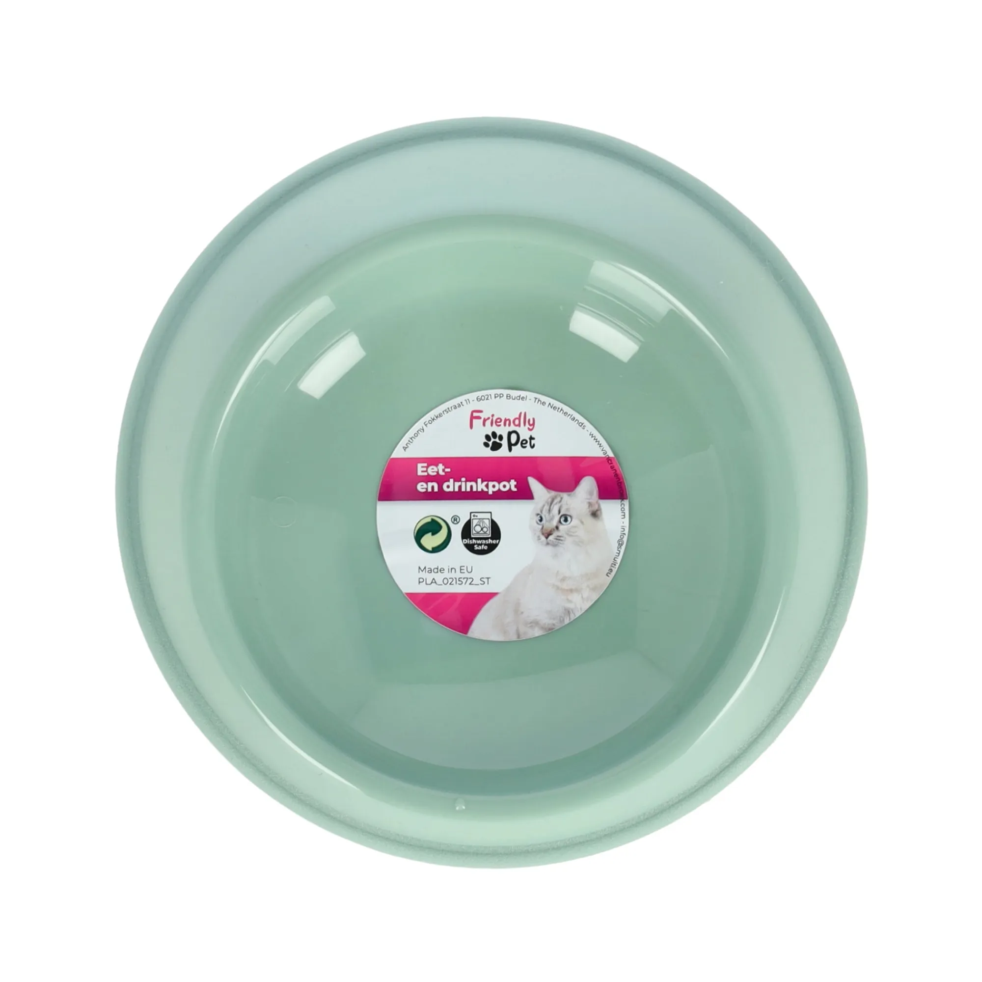 Friendly Pet Voerbak Kat|Drink- En Voerbak Hond>Eet- en drinkpot rond 100 ml groen