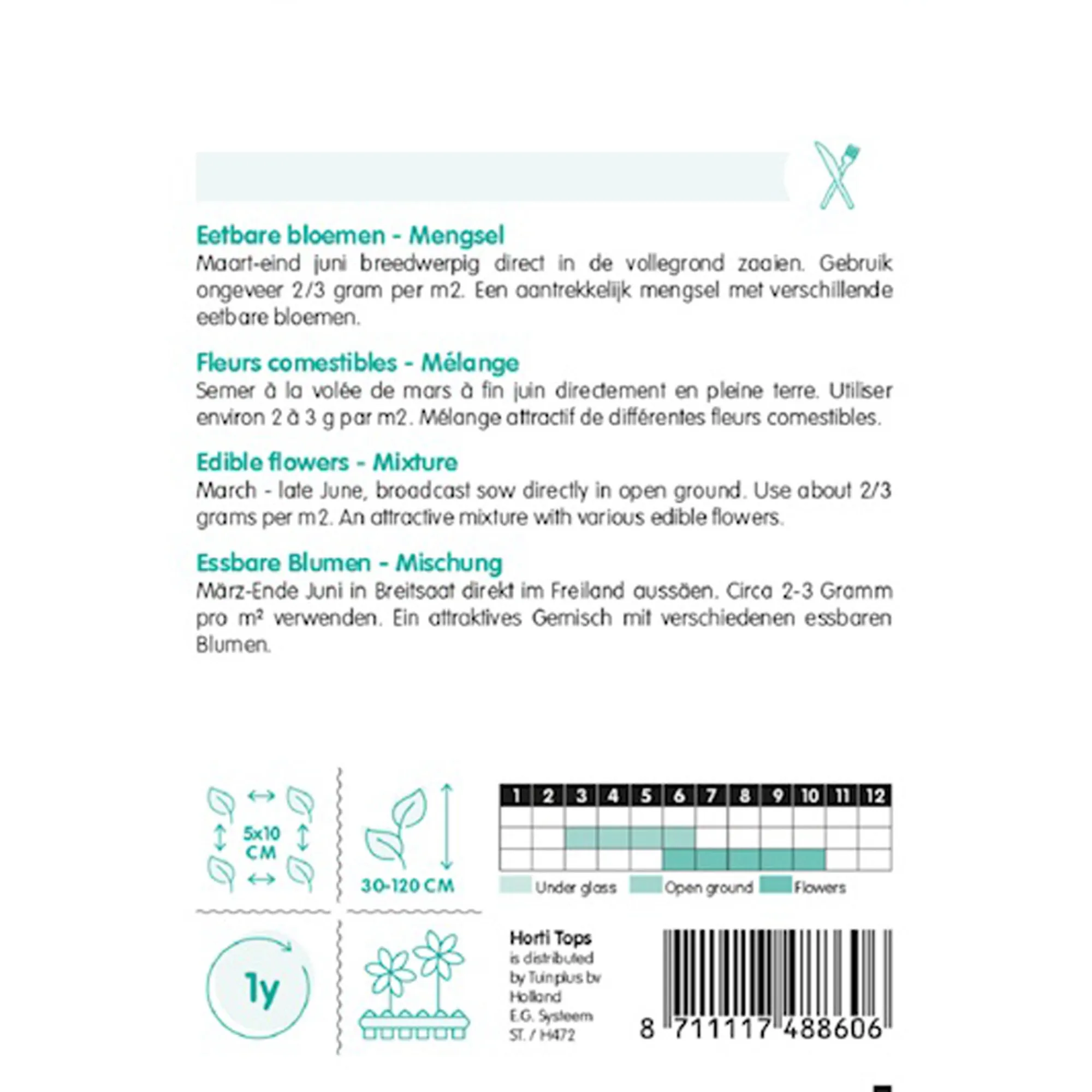 Horti Tops Moestuin>Eetbare bloemen mix