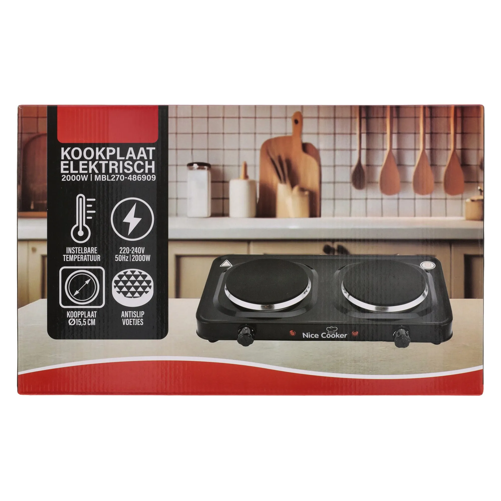 Koken & Tafelen>Elektrische kookplaat 2000W