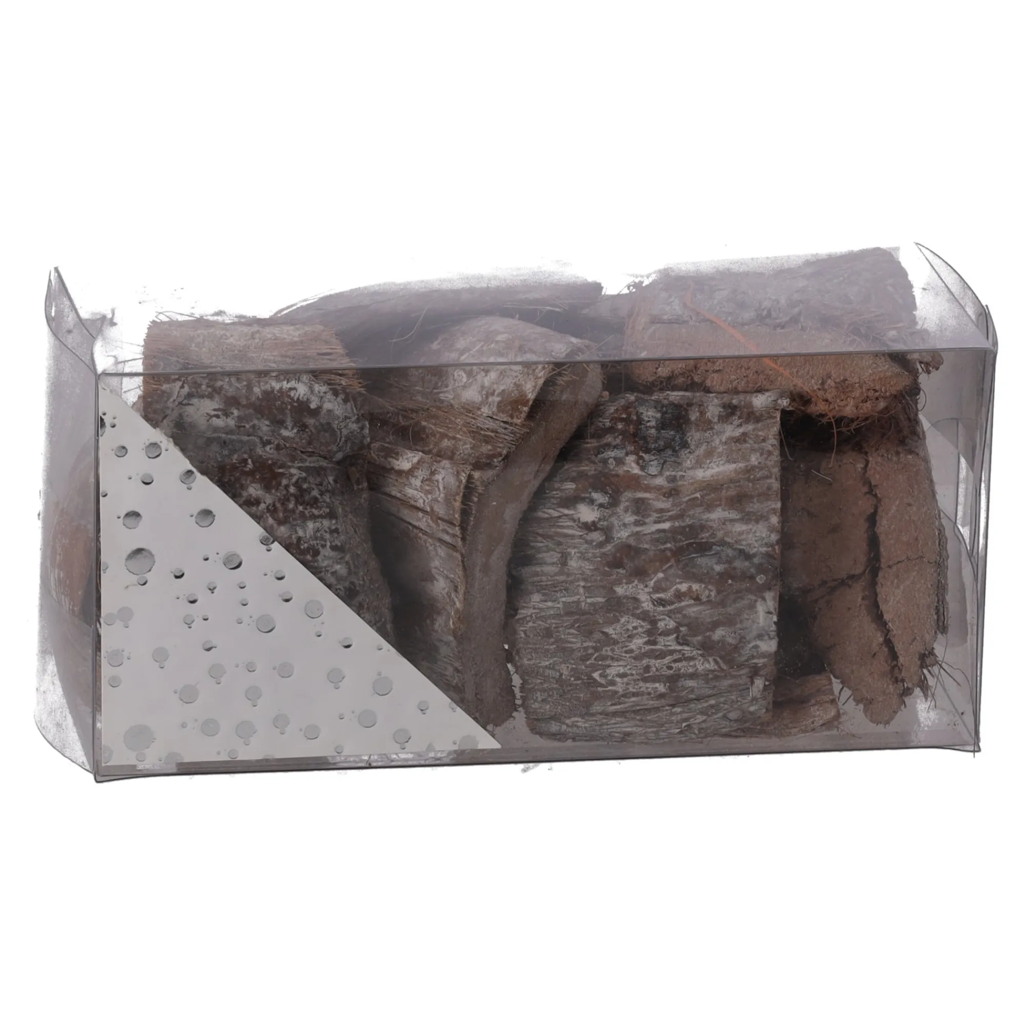 Natural Collections Woondecoratie>Exotische mix natuur white-wash 6 x 6 x 14 cm 6 assorti
