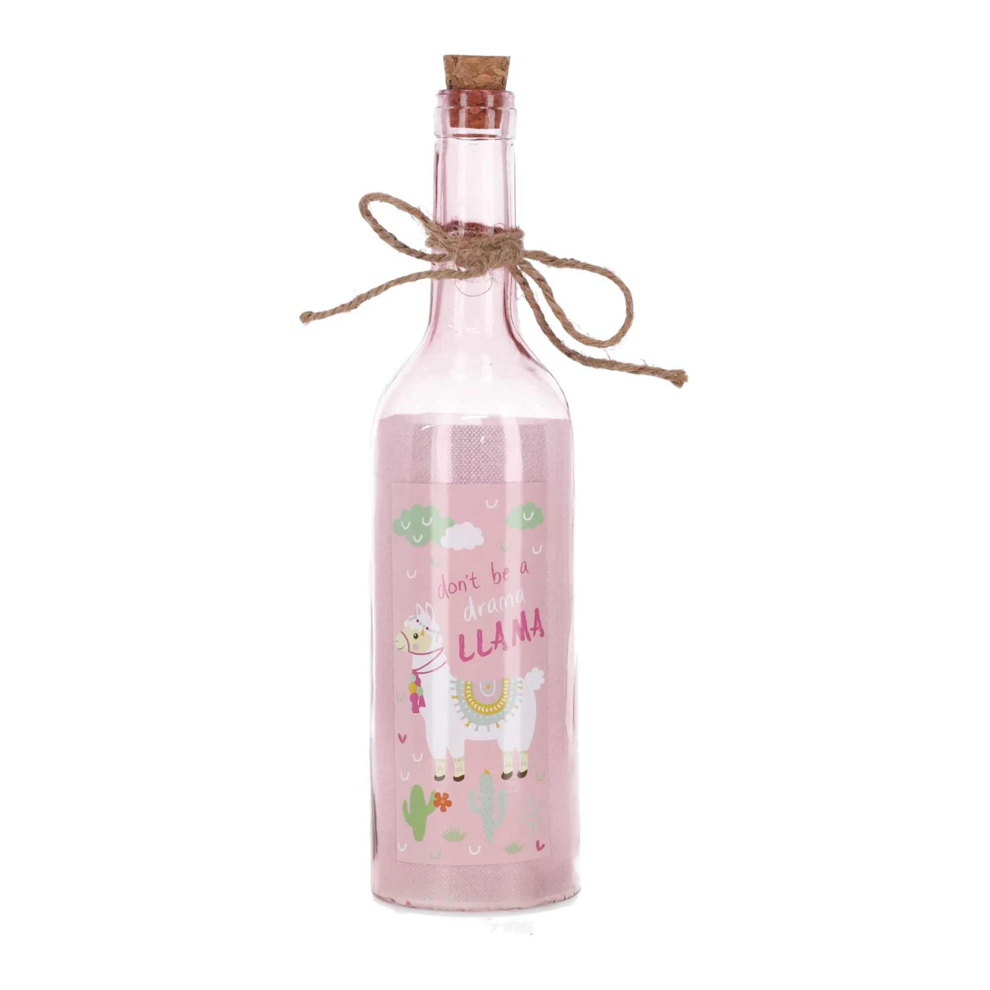 Woondecoratie>Fles deco LED lama luiaard 29 cm