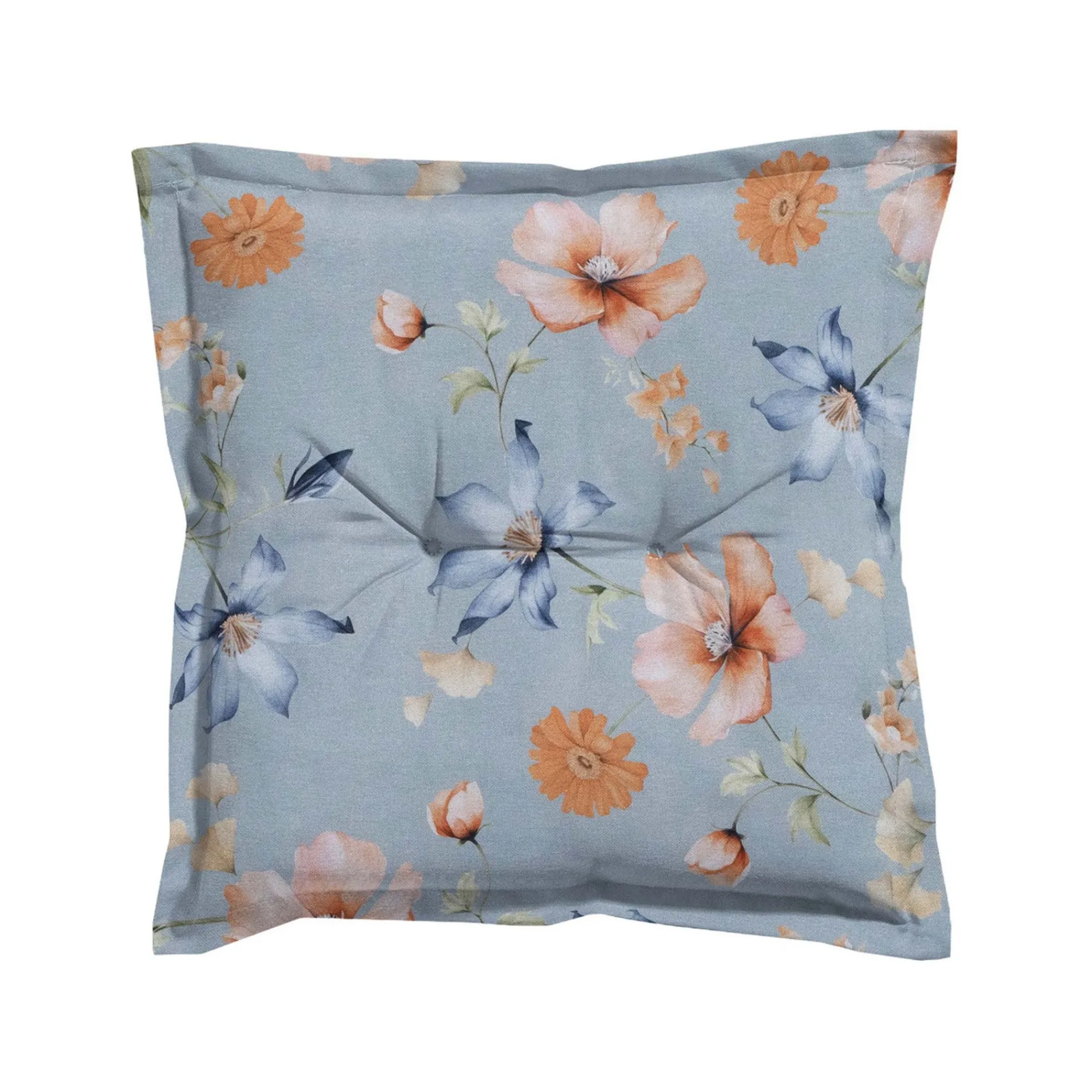 Madison Tuinkussens>Florina blue F525 Hocker 50x50