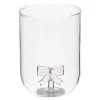 Kerstdecoratie>Glas strik roze 11 cm