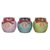 Decoris Tuindecoratie>Glazen windlicht 10 cm 4 assorti