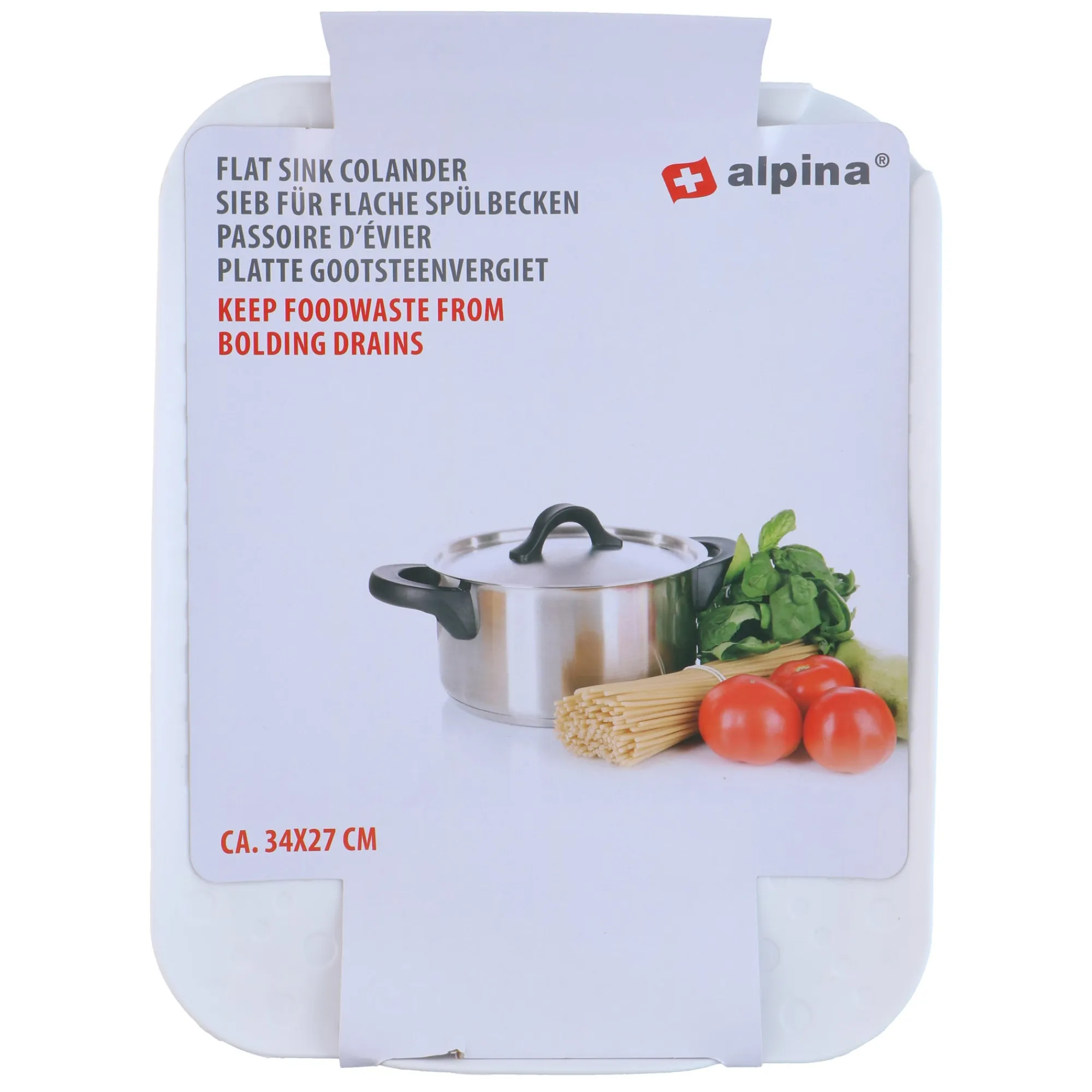 Alpina Koken & Tafelen>Gootsteenvergiet PP 34x27cm