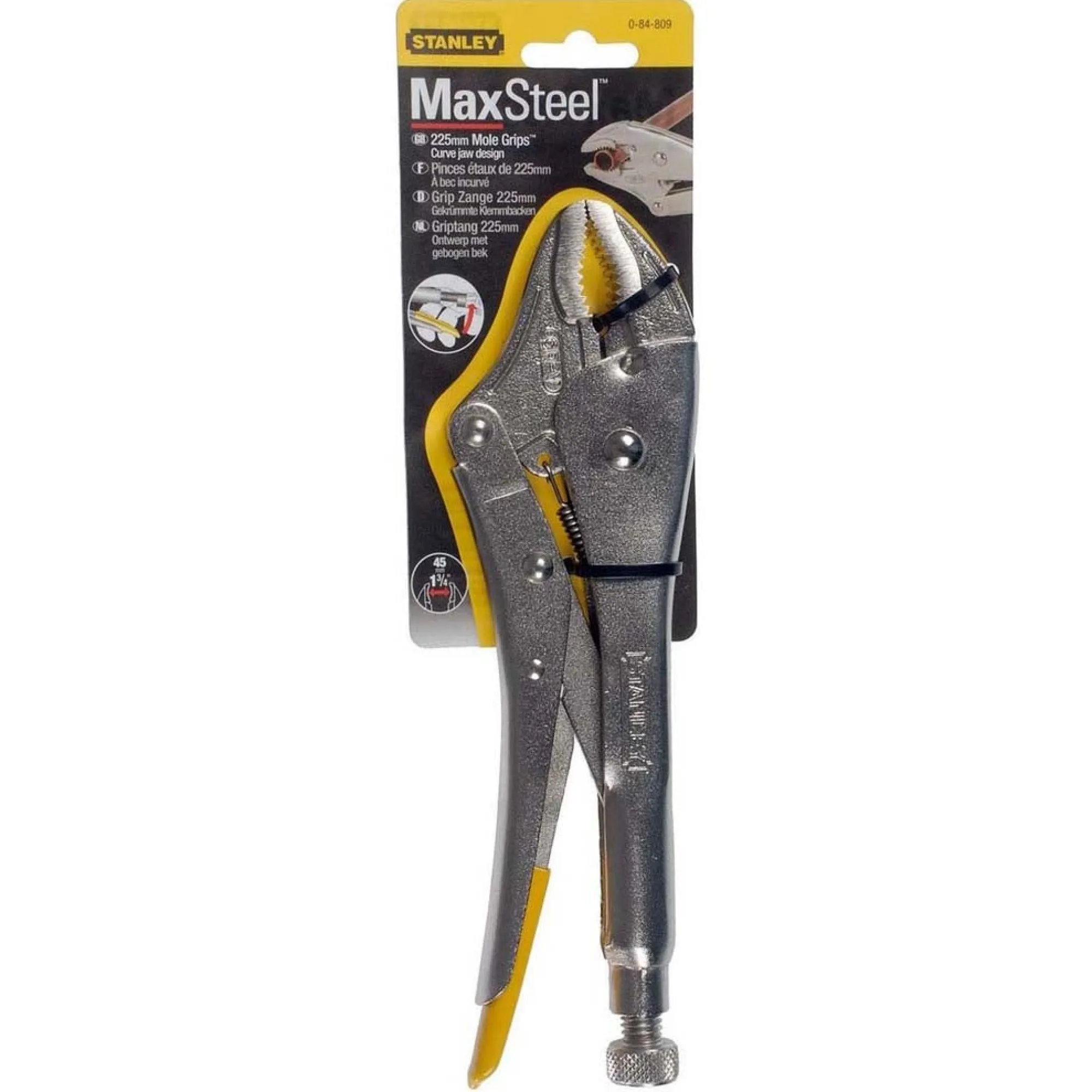 Stanley Handgereedschap>Griptang gebogen 225mm 0-84-809