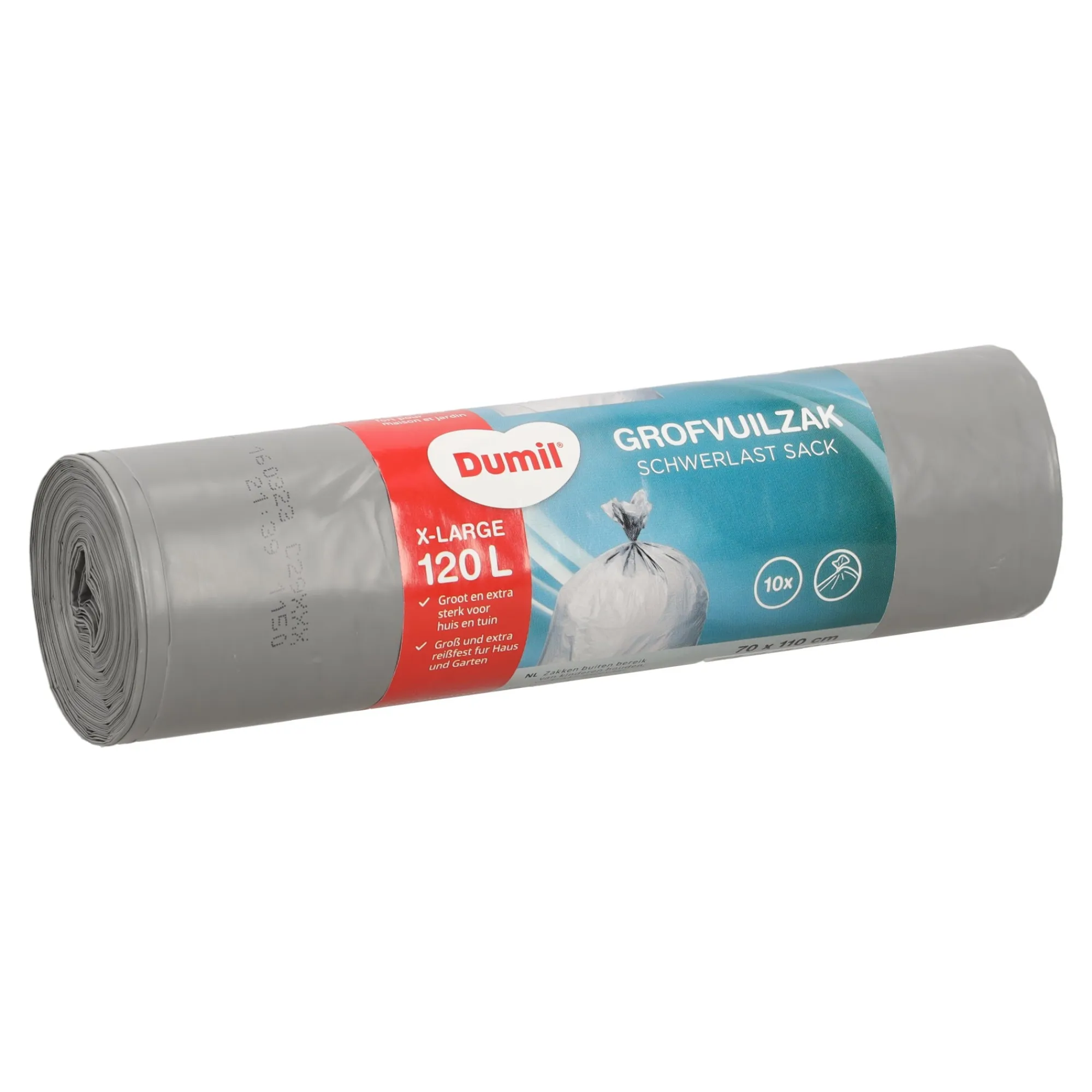 Dumil Schoonmaken>Grofvuilzak 120L grijs 10st