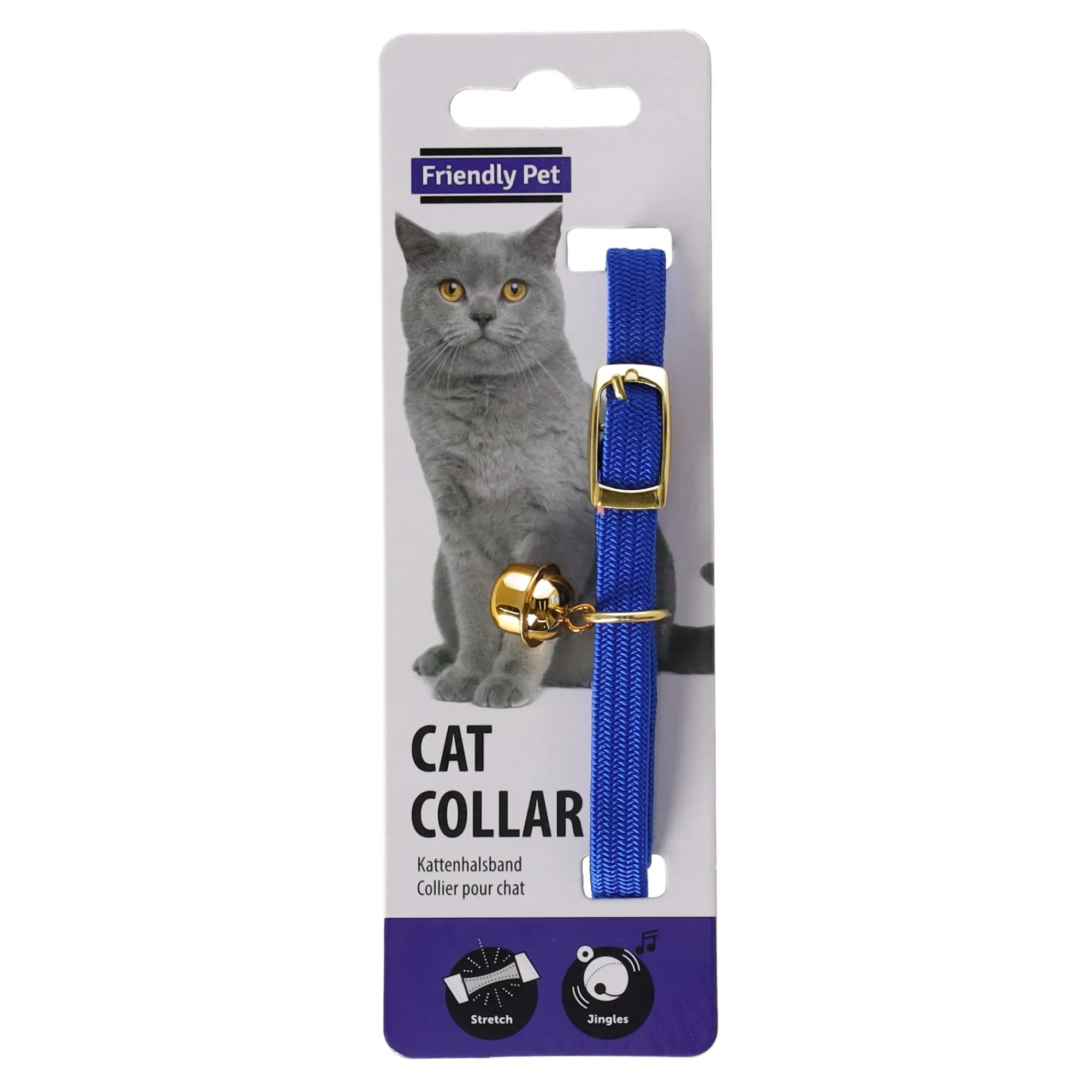 Friendly Pet Kattenverzorging>Halsband kat elastisch blauw
