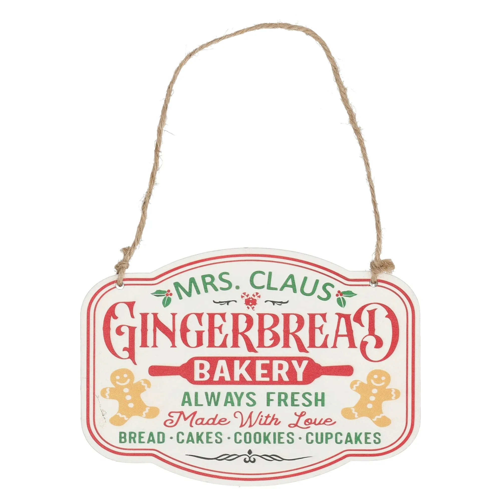Kerstdecoratie>Hanger bakery 15 x 9 cm