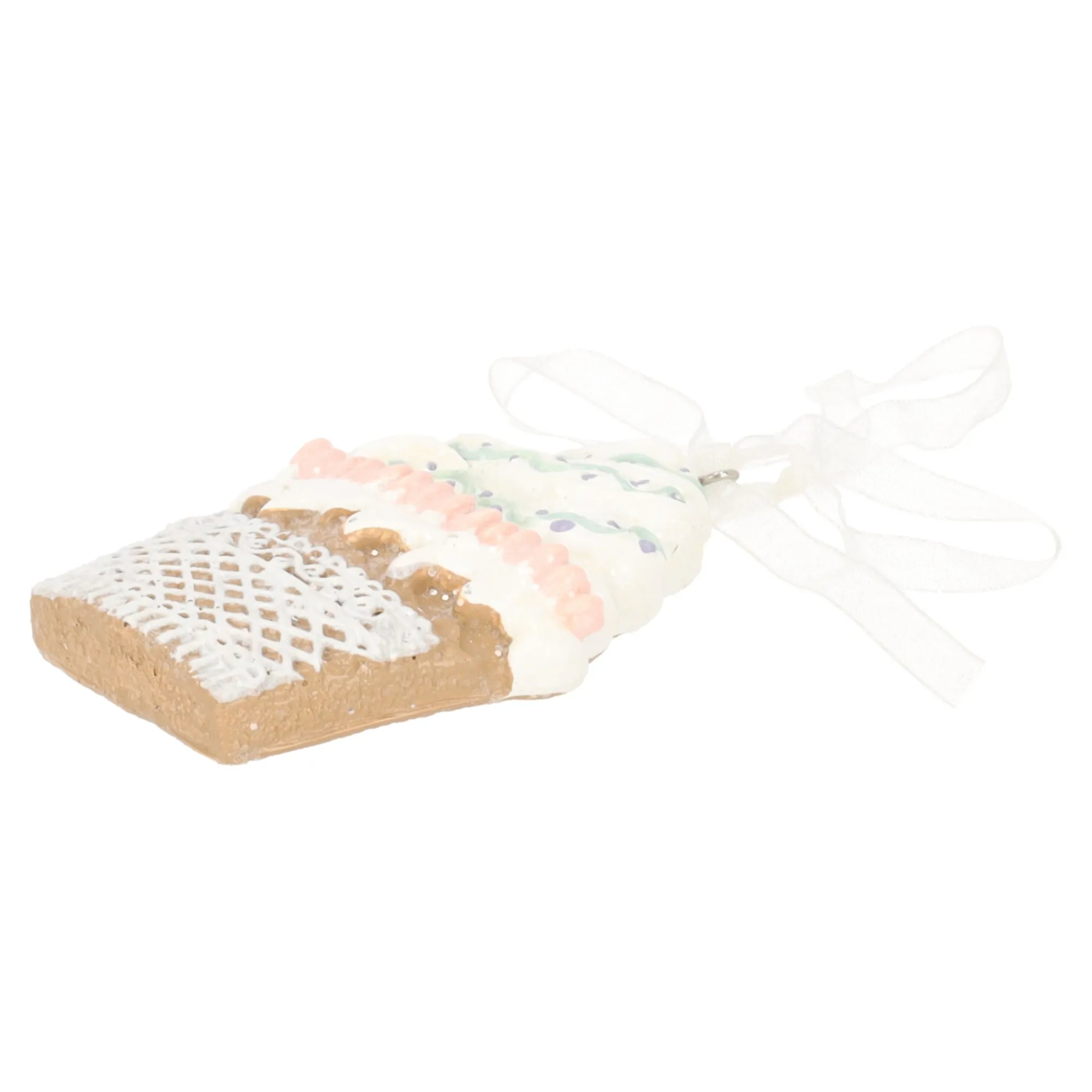 Kerstdecoratie|Kerstballen>Hanger cake gingerbread 9 cm
