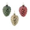 Decoris Kerstballen|Kerstdecoratie>Hanger dennenappel 9 cm