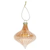 Kerstdecoratie|Kerstballen>Hanger glas pegel 10 cm koper