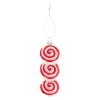 Kerstdecoratie|Kerstballen>Hanger glas snoepjes wit rood