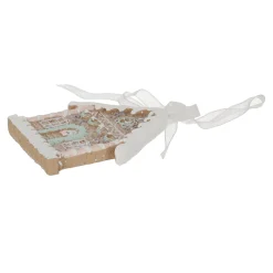 Kerstdecoratie|Kerstballen>Hanger huis gingerbread 9 cm