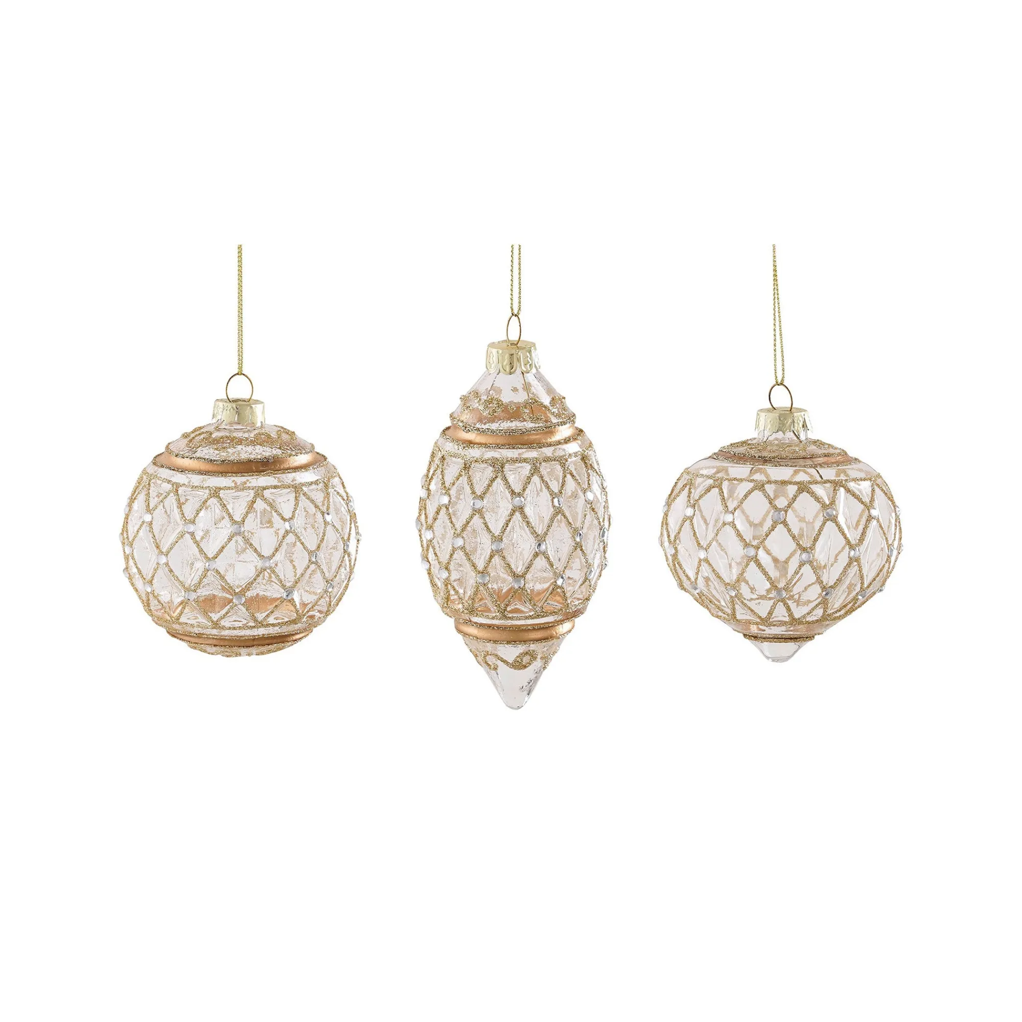 Mica Decorations Kerstdecoratie|Kerstballen>Hanger ornament goud 8 cm