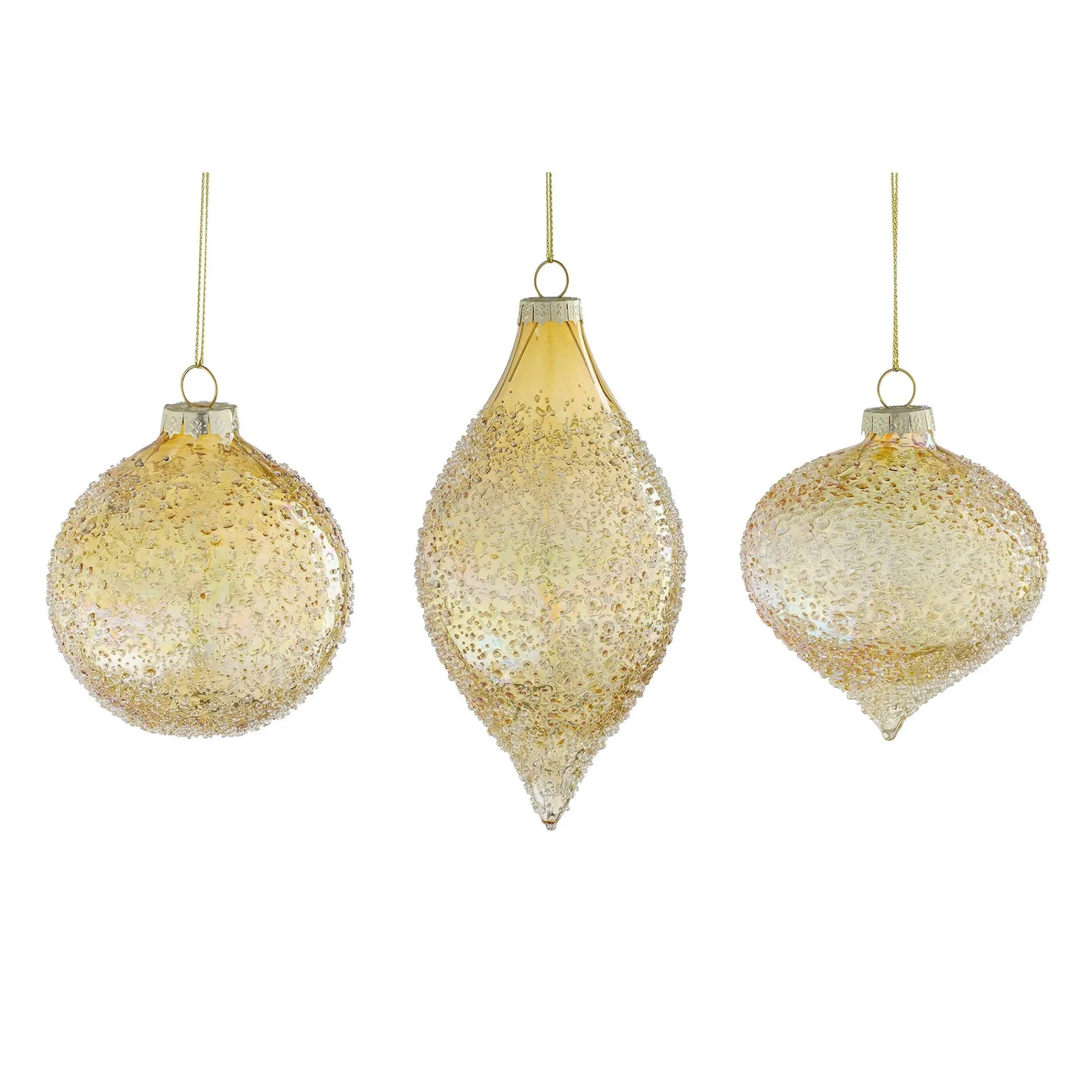 Mica Decorations Kerstballen|Kerstdecoratie>Hanger ornament goud 8cm